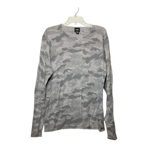 Men’s Strellson lightweight, long sleeve, shades of gray camo shirt, size XL